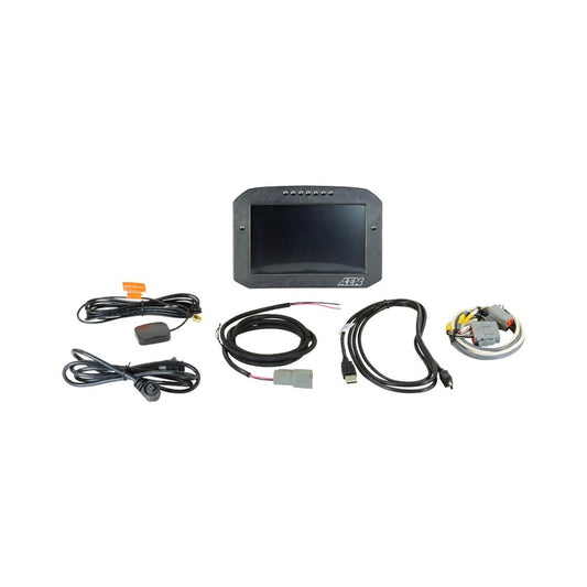 CD-7FLG Carbon Flat Panel Logging Display with Internal GPS 7-inch diagonal screen, carbon fiber enclosure, GPS antenna and wiring harness included, Does Not Include Buttons (See PN 30-3610) AEM Electronics