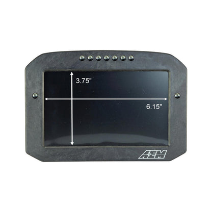 CD-7FLG Carbon Flat Panel Logging Display with Internal GPS 7-inch diagonal screen, carbon fiber enclosure, GPS antenna and wiring harness included, Does Not Include Buttons (See PN 30-3610) AEM Electronics-4