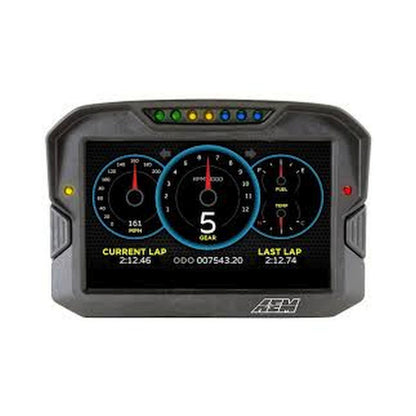 CD-7LG Carbon Logging Display with Internal GPS 7-inch diagonal screen, carbon fiber enclosure, GPS antenna and wiring harness included AEM Electronics-1