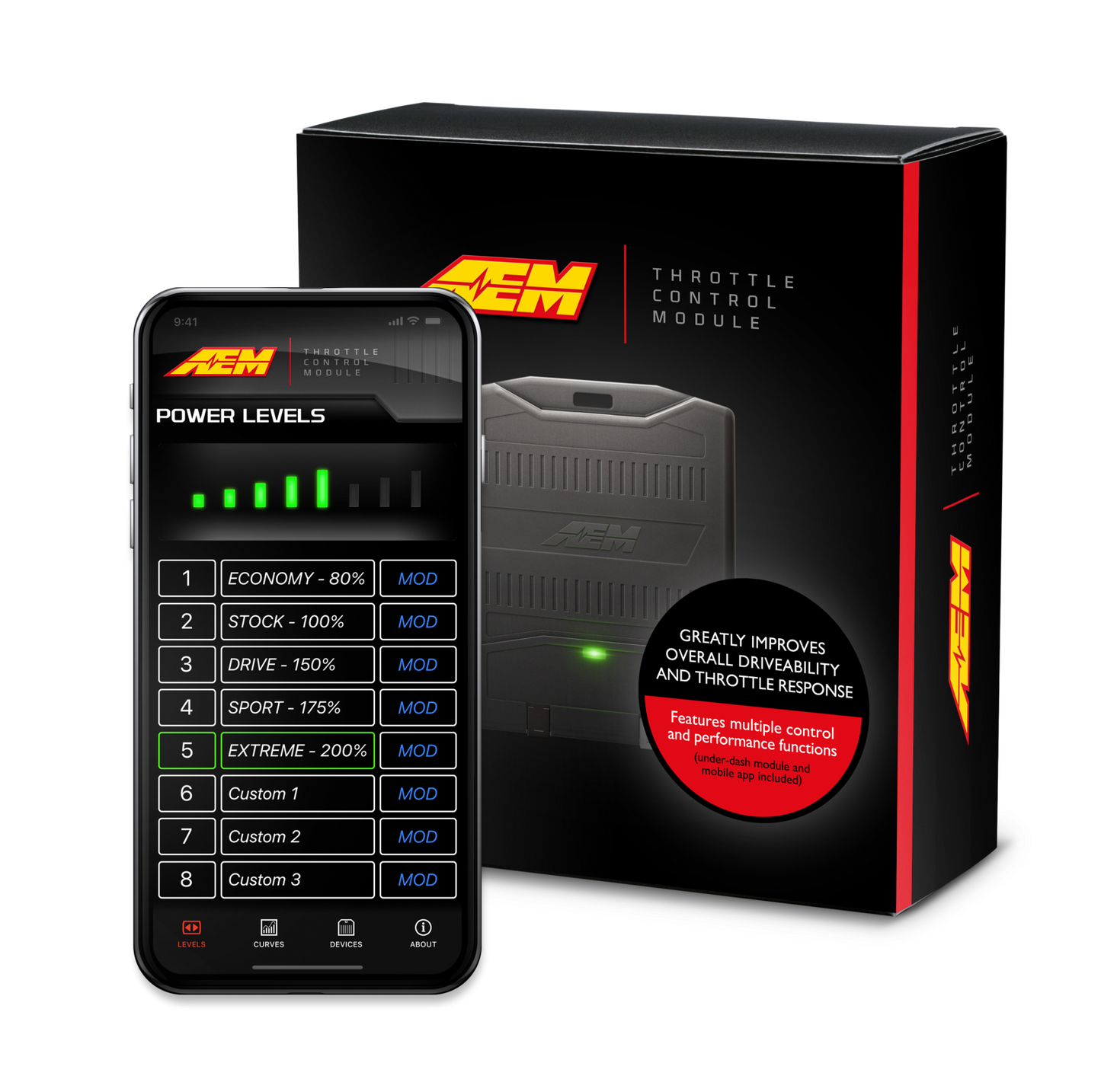 Throttle Control Module (TCM) Compatible W/ 2003-2020 Tacoma/4Runner/FJ Cruiser (Application Details Below) AEM Electronics-3