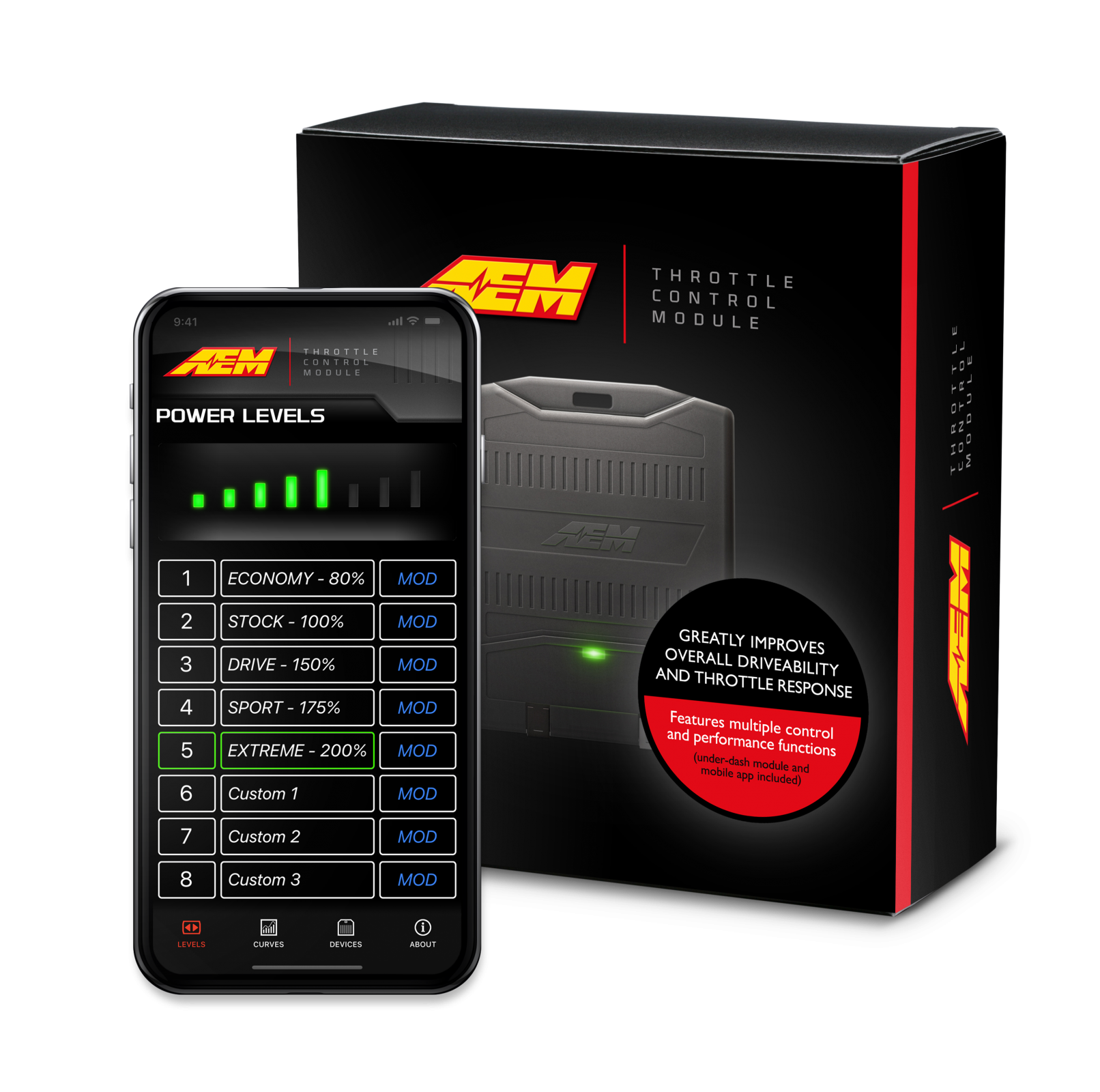 Throttle Control Module (TCM) Compatible W/ 2003-2020 Tacoma/4Runner/FJ Cruiser (Application Details Below) AEM Electronics-3