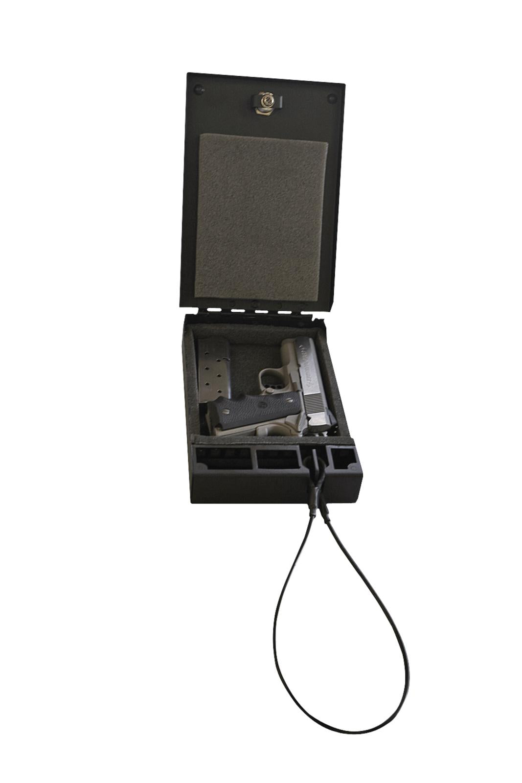 Portable Safe For Compact Pistols Universal Black Includes Cable Products Tuffy Security-2