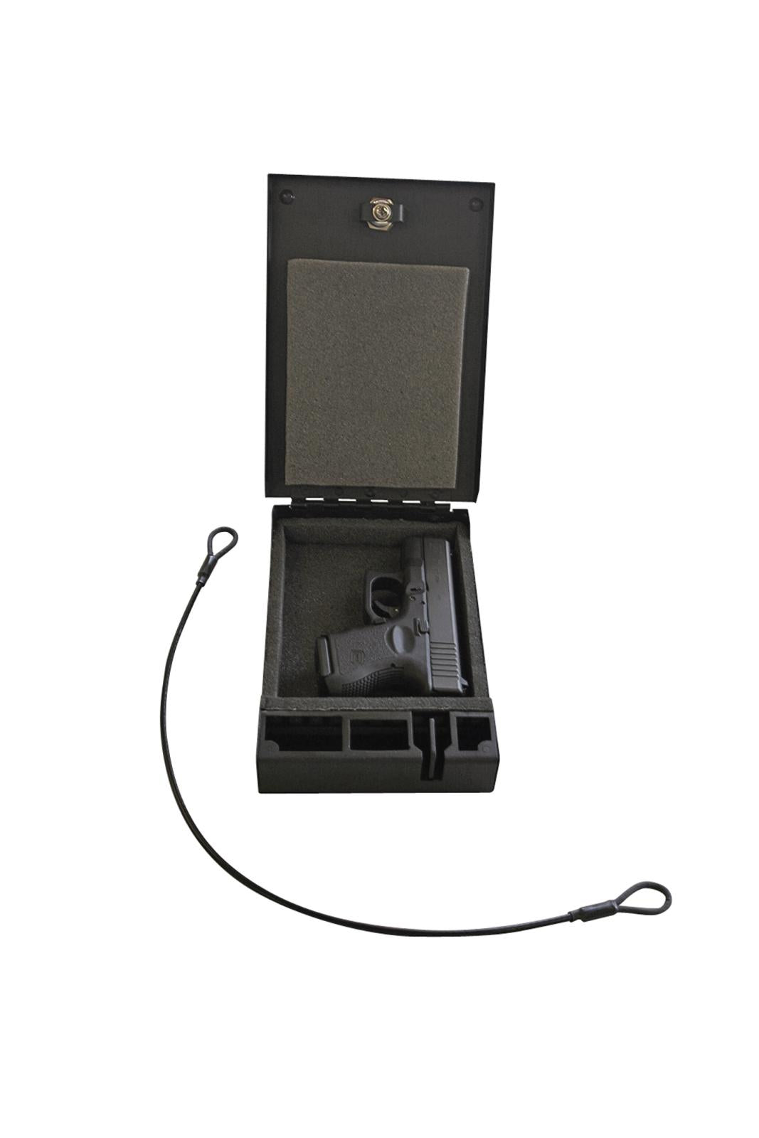 Portable Safe For Compact Pistols Universal Black Includes Cable Products Tuffy Security-5