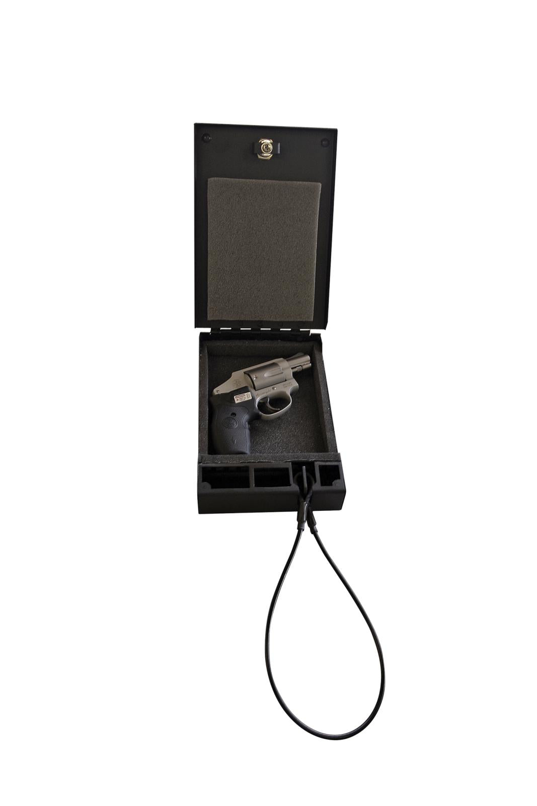 Portable Safe For Compact Pistols Universal Black Includes Cable Products Tuffy Security-6