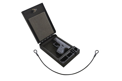 Portable Safe For Compact Pistols Universal Black Includes Cable Products Tuffy Security-4