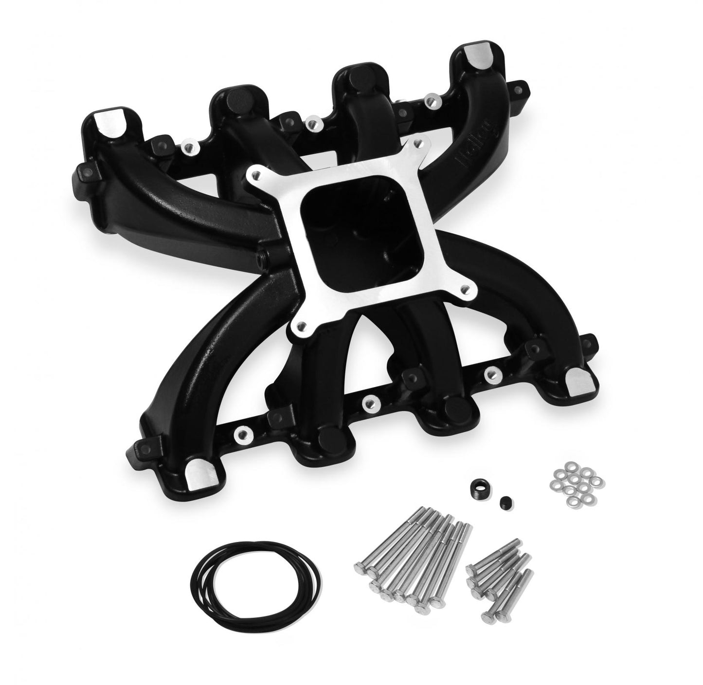 Single Plane Intake GM LS1/LS2/LS6 Black Ceramic Coated, Carbureted Single Plane Intake Manifold Fits All GM LS Gen III or IV Engines Equipped with LS1/LS2/LS6 Style Cathedral Port Cylinder Heads Holley-9
