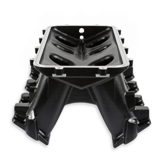 Hi-Ram Lower Manifold GM LS1/LS2/LS6-Black LS1/LS2/LS6 Cathedral Port Carbureted Base Only (plenum-Top-Mounting Fabrication Flange Available) Holley-1