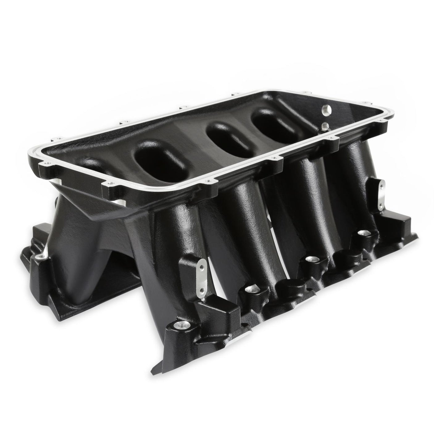 Hi-Ram Lower Manifold GM LS1/LS2/LS6-Black LS1/LS2/LS6 Cathedral Port Carbureted Base Only (plenum-Top-Mounting Fabrication Flange Available) Holley-2