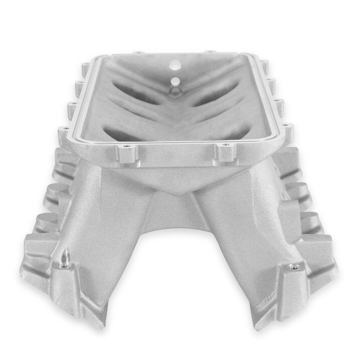 Hi-Ram Lower Manifold GM LS1/LS2/LS6 Cathedral Port Carbureted Base Only (plenum-Top-Mounting Fabrication Flange Available) Holley-1