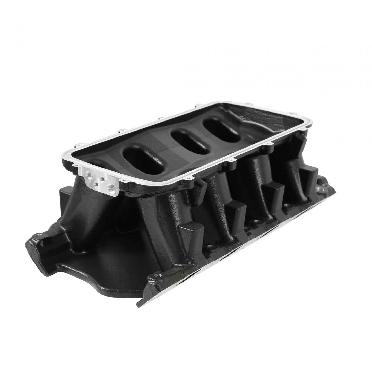 Black 351W Ford Hi-Ram Carbureted Manifold Base Black Ford 351W (9.5 Deck) Ford Hi-Ram Intake Manifold Base Holley-3