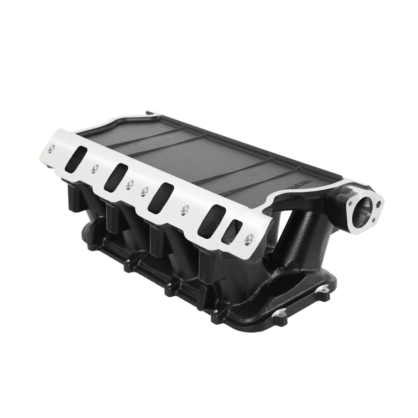 Black 351W Ford Hi-Ram Carbureted Manifold Base Black Ford 351W (9.5 Deck) Ford Hi-Ram Intake Manifold Base Holley-6