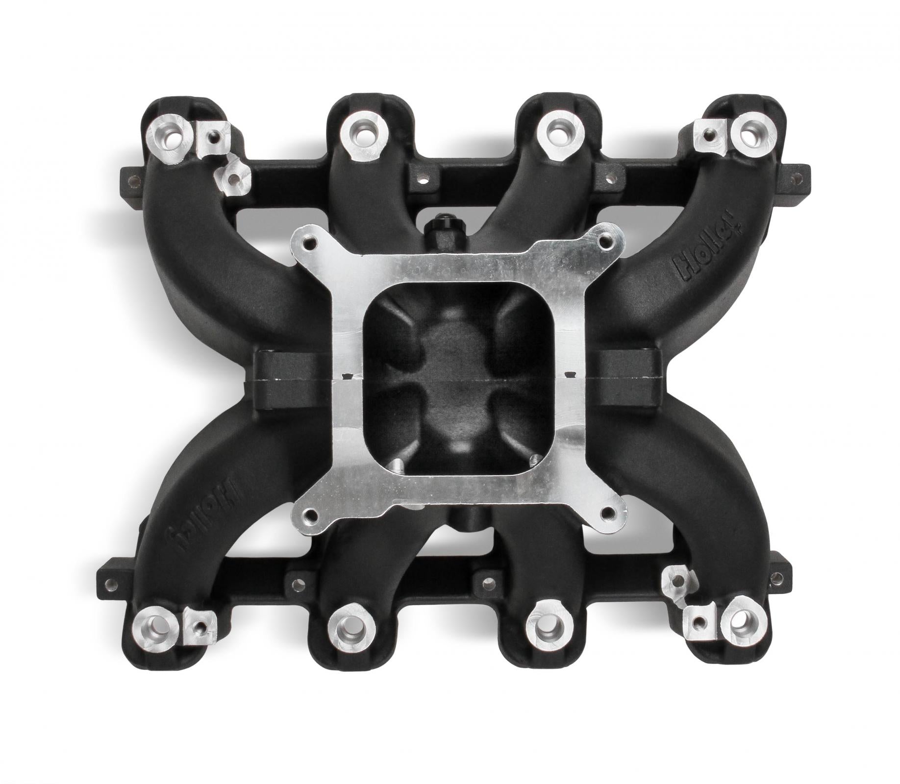 Single Plane EFI Split-Design Race Intake Manifold- GM LS1/LS2/LS6-Black EFI Single Plane Split-Design Race Intake Manifold Fits All GM LS Gen III or IV Engines Equipped with LS1/LS2/LS6 Style Cathedral Port Cylinder Heads Holley-4