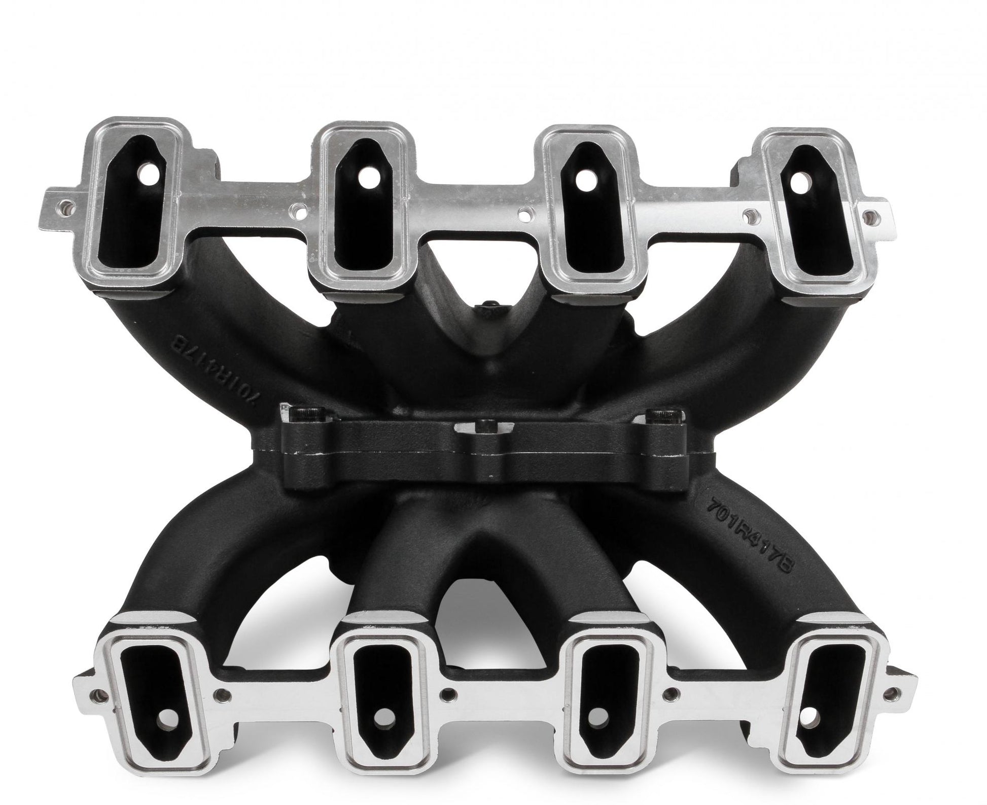 Single Plane EFI Split-Design Race Intake Manifold- GM LS1/LS2/LS6-Black EFI Single Plane Split-Design Race Intake Manifold Fits All GM LS Gen III or IV Engines Equipped with LS1/LS2/LS6 Style Cathedral Port Cylinder Heads Holley-9