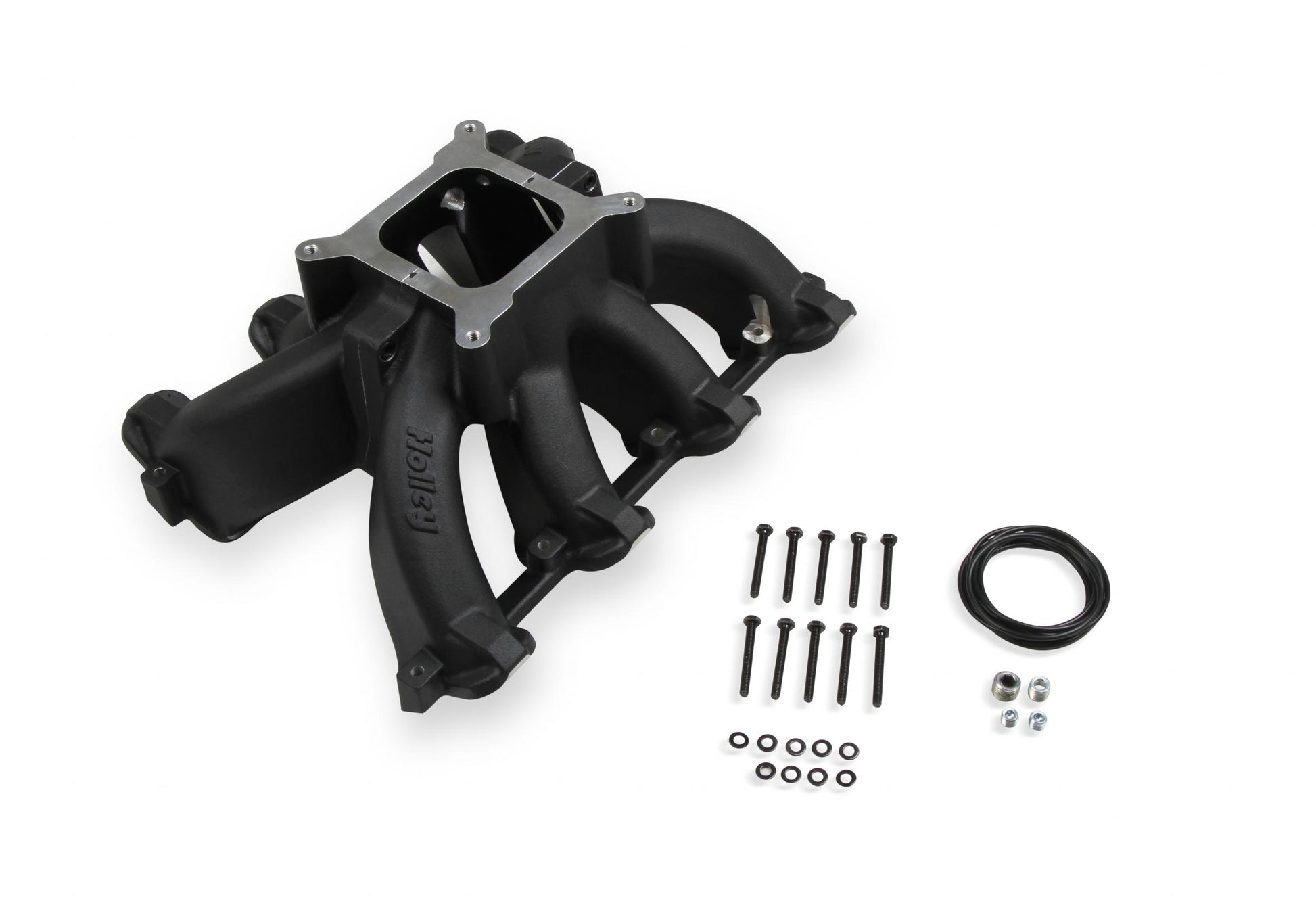 Single Plane Split-Design Race Intake Manifold- GM LS1/LS2/LS6- Black Carbureted Single Plane Split-Design Race Intake Manifold Fits All GM LS Gen III or IV Engines Equipped with LS1/LS2/LS6 Style Cathedral Port Cylinder Heads Holley