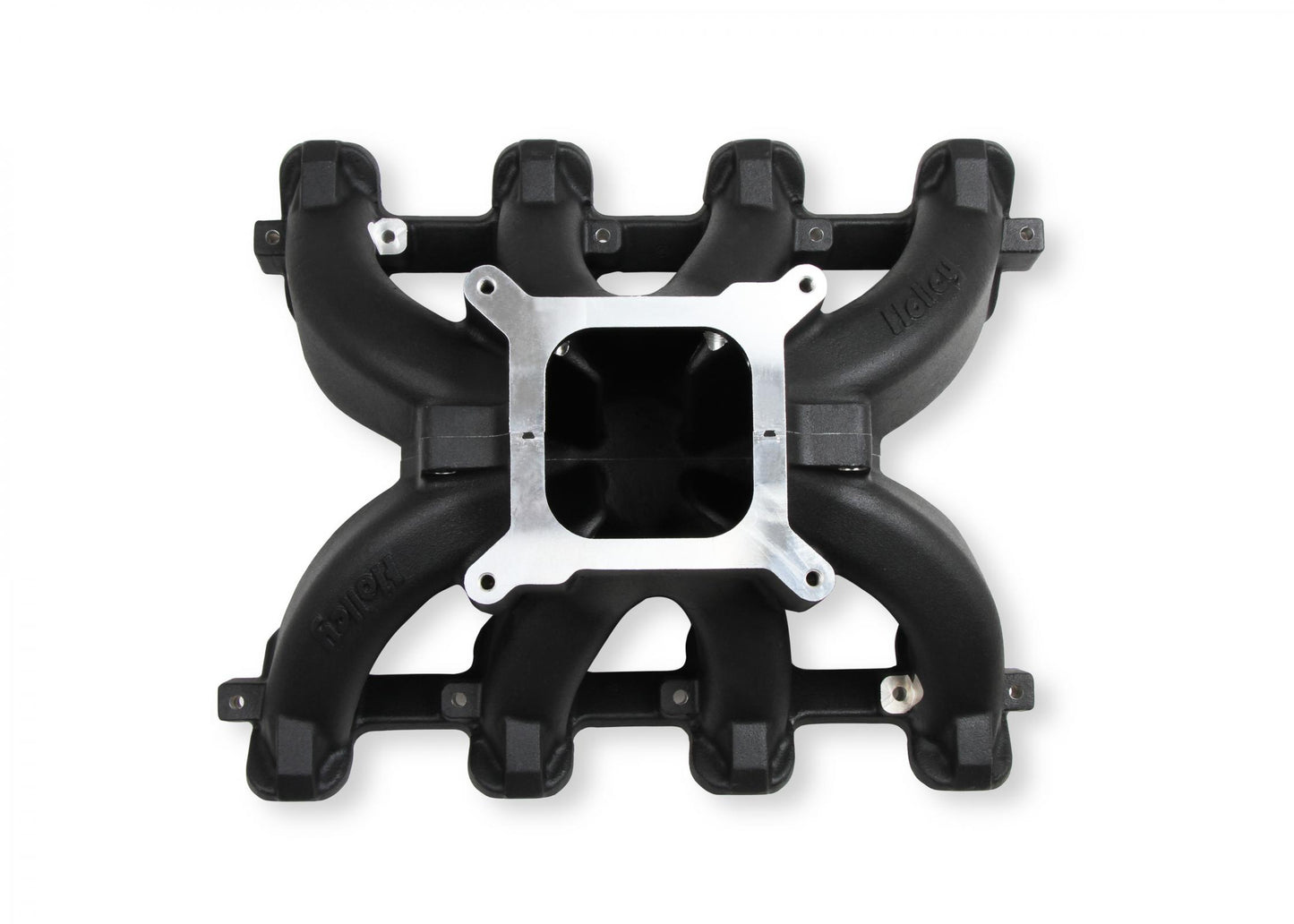 Single Plane Split-Design Race Intake Manifold- GM LS1/LS2/LS6- Black Carbureted Single Plane Split-Design Race Intake Manifold Fits All GM LS Gen III or IV Engines Equipped with LS1/LS2/LS6 Style Cathedral Port Cylinder Heads Holley-1