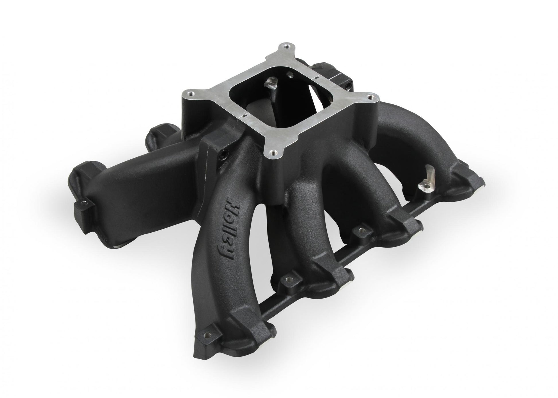 Single Plane Split-Design Race Intake Manifold- GM LS1/LS2/LS6- Black Carbureted Single Plane Split-Design Race Intake Manifold Fits All GM LS Gen III or IV Engines Equipped with LS1/LS2/LS6 Style Cathedral Port Cylinder Heads Holley-3