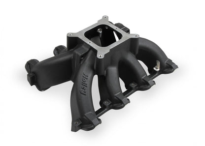Single Plane Split-Design Race Intake Manifold- GM LS1/LS2/LS6- Black Carbureted Single Plane Split-Design Race Intake Manifold Fits All GM LS Gen III or IV Engines Equipped with LS1/LS2/LS6 Style Cathedral Port Cylinder Heads Holley-3