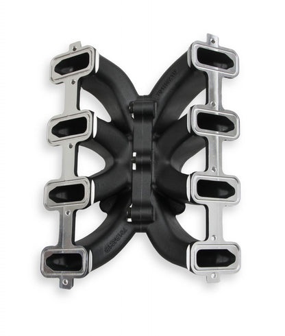 Single Plane Split-Design Race Intake Manifold- GM LS1/LS2/LS6- Black Carbureted Single Plane Split-Design Race Intake Manifold Fits All GM LS Gen III or IV Engines Equipped with LS1/LS2/LS6 Style Cathedral Port Cylinder Heads Holley-5