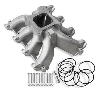 Single Plane Split-Design Race Intake Manifold- GM LS1/LS2/LS6 Carbureted Single Plane Split-Design Race Intake Manifold Fits All GM LS Gen III or IV Engines Equipped with LS1/LS2/LS6 Style Cathedral Port Cylinder Heads Holley-3