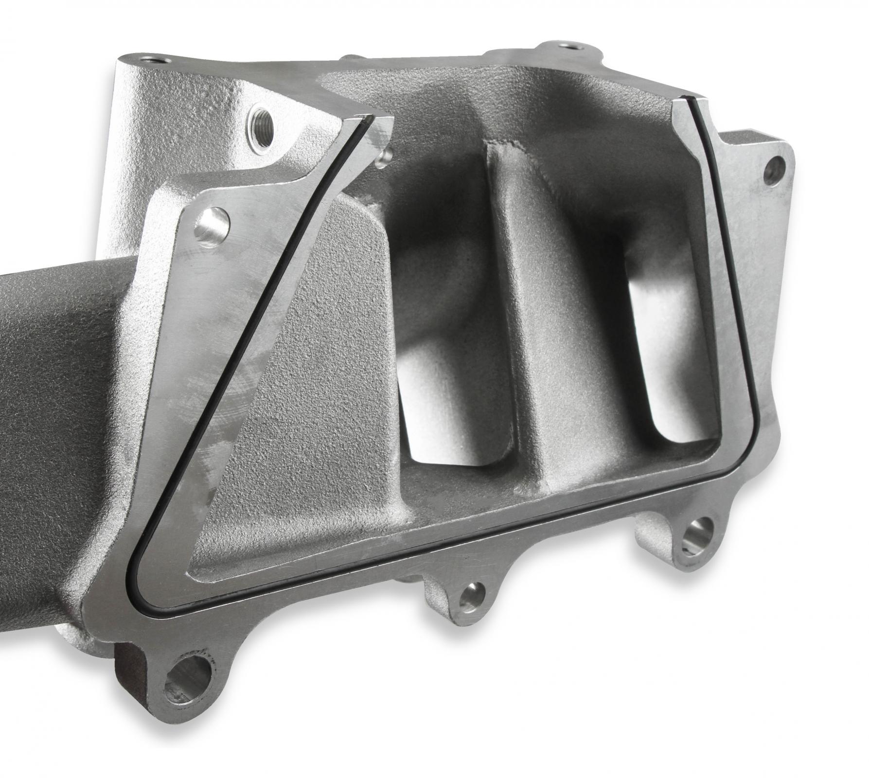 Single Plane Split-Design Race Intake Manifold- GM LS1/LS2/LS6 Carbureted Single Plane Split-Design Race Intake Manifold Fits All GM LS Gen III or IV Engines Equipped with LS1/LS2/LS6 Style Cathedral Port Cylinder Heads Holley-7