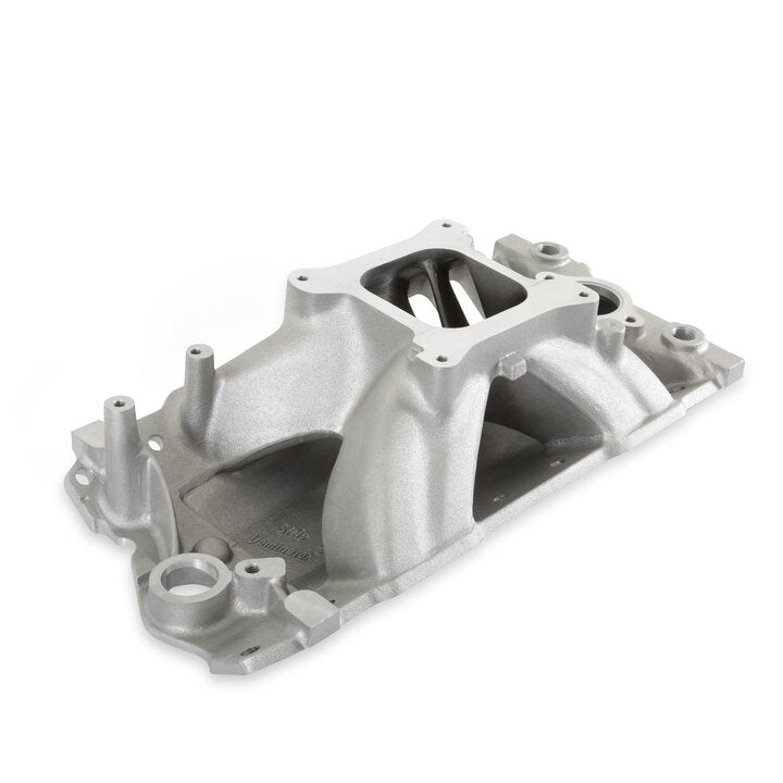 Strip Dominator Intake Chevy Small Block V8 Strip Dominator Intake Manifold 1957-1986 262ci-400ci, 1987-later with Aluminum Heads Holley-2