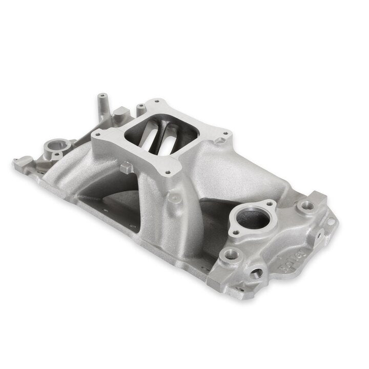 Strip Dominator Intake Chevy Small Block V8 Strip Dominator Intake Manifold 1957-1986 262ci-400ci, 1987-later with Aluminum Heads Holley-3