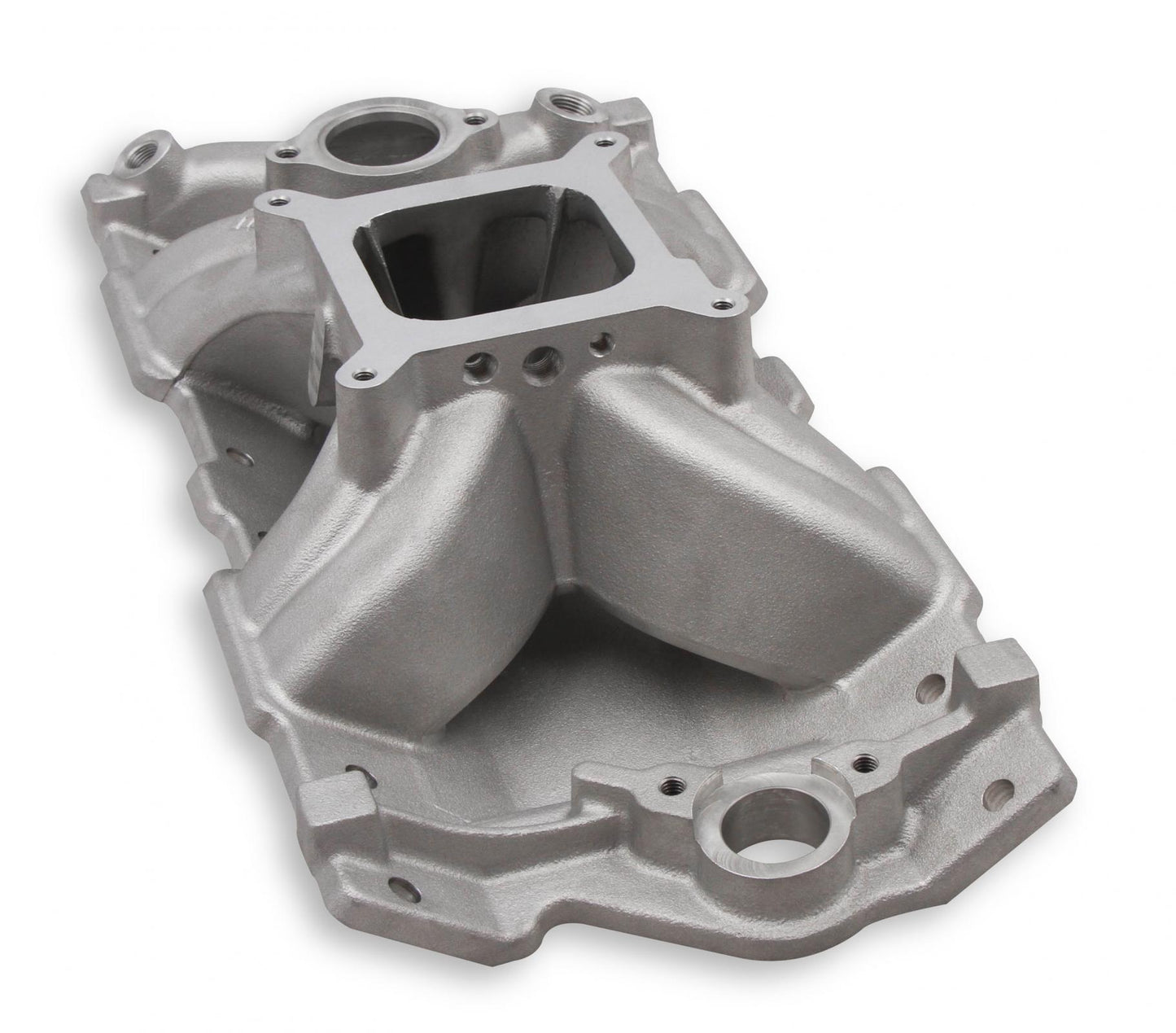 Single Plane Intake Manifold- Chevy Small Block V8 Intake Manifold 1957-1986 262ci-400ci, 1987-later with Aluminum Heads Holley-4