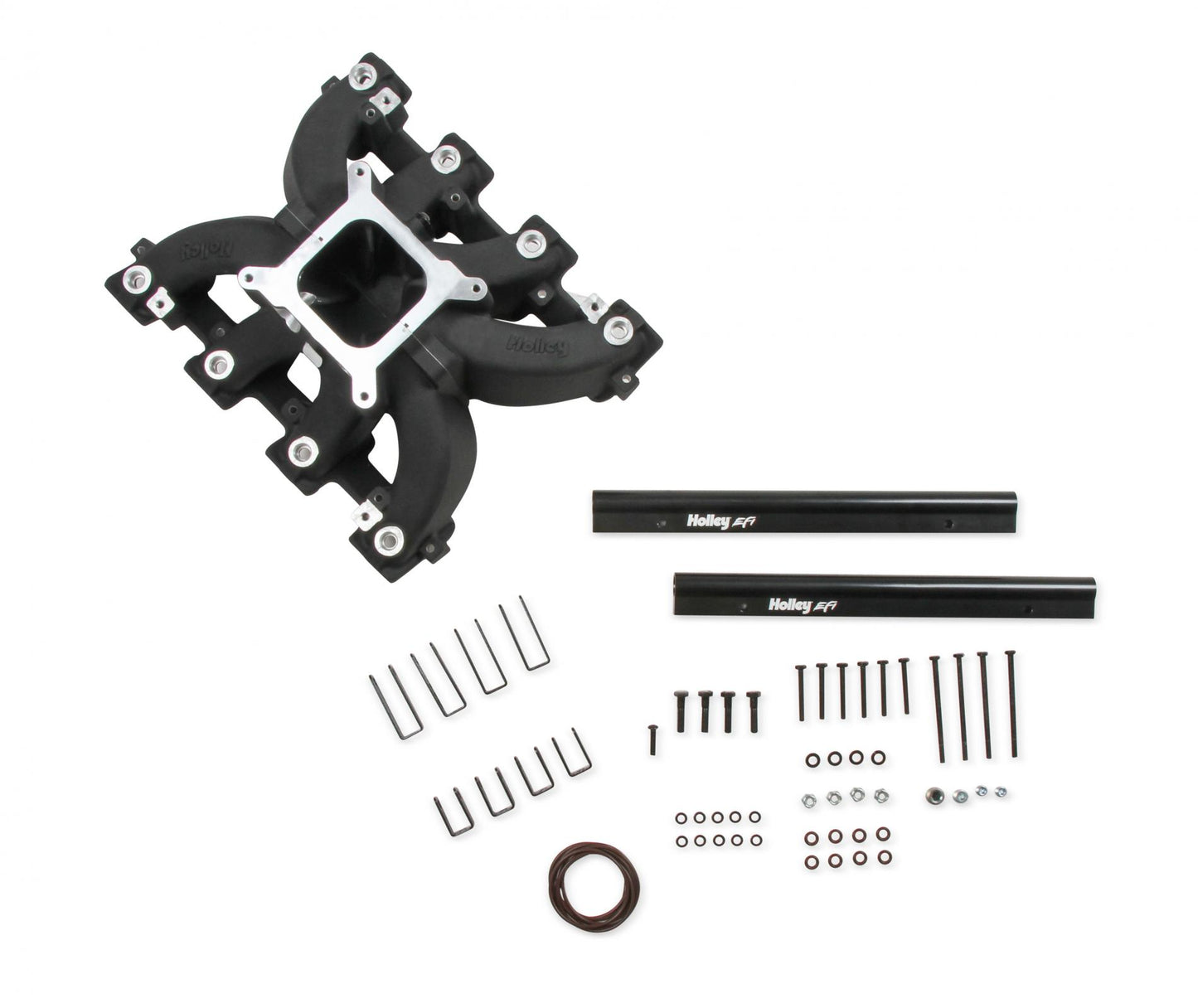 Single Plane EFI Split-Design Race Intake Manifold- GM LS3/L92- Black EFI Single Plane Split-Design Race Intake Manifold Fits All GM LS Gen III or IV Engines Equipped with LS3/L92 Cylinder Heads Holley-9