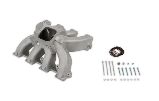Single Plane Split-Design Race Intake Manifold- GM LS3/L92-4150 Carbureted Single Plane Split-Design Race Intake Manifold Fits All GM LS Gen III or IV Engines Equipped with LS3/L92 Cylinder Heads Holley