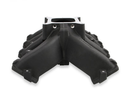 Single Plane Split-Design Race Intake Manifold- GM LS3/L92- Black -4150 Carbureted Single Plane Split-Design Race Intake Manifold Fits All GM LS Gen III or IV Engines Equipped with LS3/L92 Style Cylinder Heads Holley-12