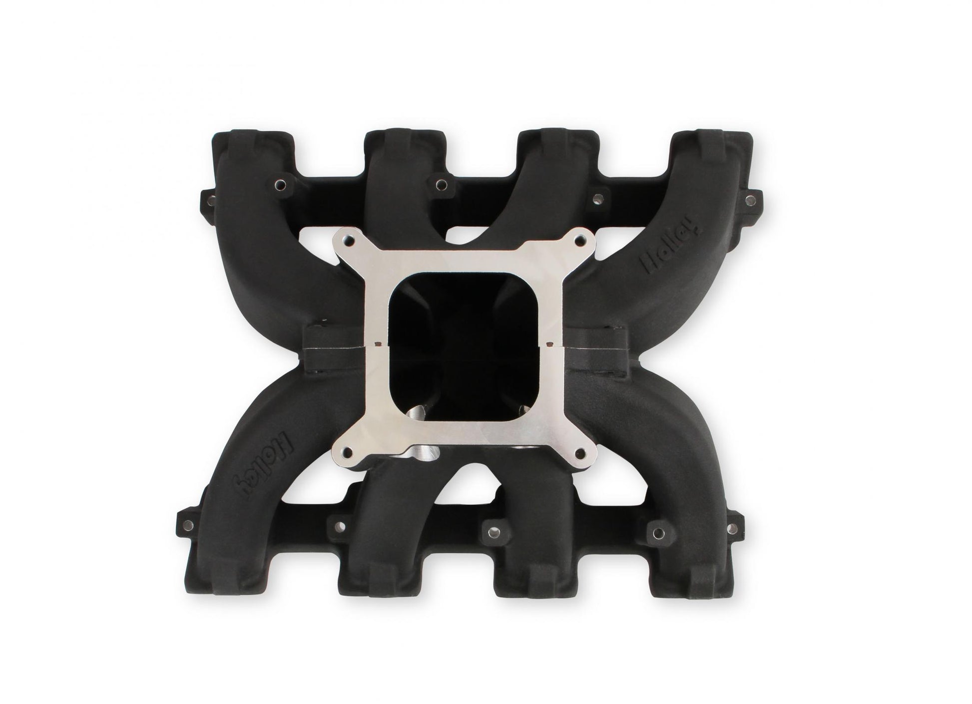 Single Plane Split-Design Race Intake Manifold- GM LS3/L92- Black -4150 Carbureted Single Plane Split-Design Race Intake Manifold Fits All GM LS Gen III or IV Engines Equipped with LS3/L92 Style Cylinder Heads Holley-3