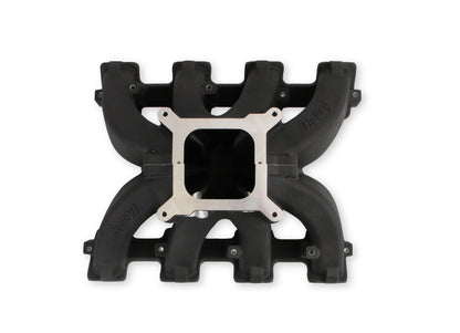Single Plane Split-Design Race Intake Manifold- GM LS3/L92- Black -4150 Carbureted Single Plane Split-Design Race Intake Manifold Fits All GM LS Gen III or IV Engines Equipped with LS3/L92 Style Cylinder Heads Holley-3