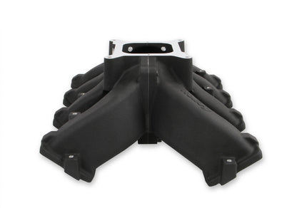 Single Plane Split-Design Race Intake Manifold- GM LS3/L92- Black -4150 Carbureted Single Plane Split-Design Race Intake Manifold Fits All GM LS Gen III or IV Engines Equipped with LS3/L92 Style Cylinder Heads Holley-7