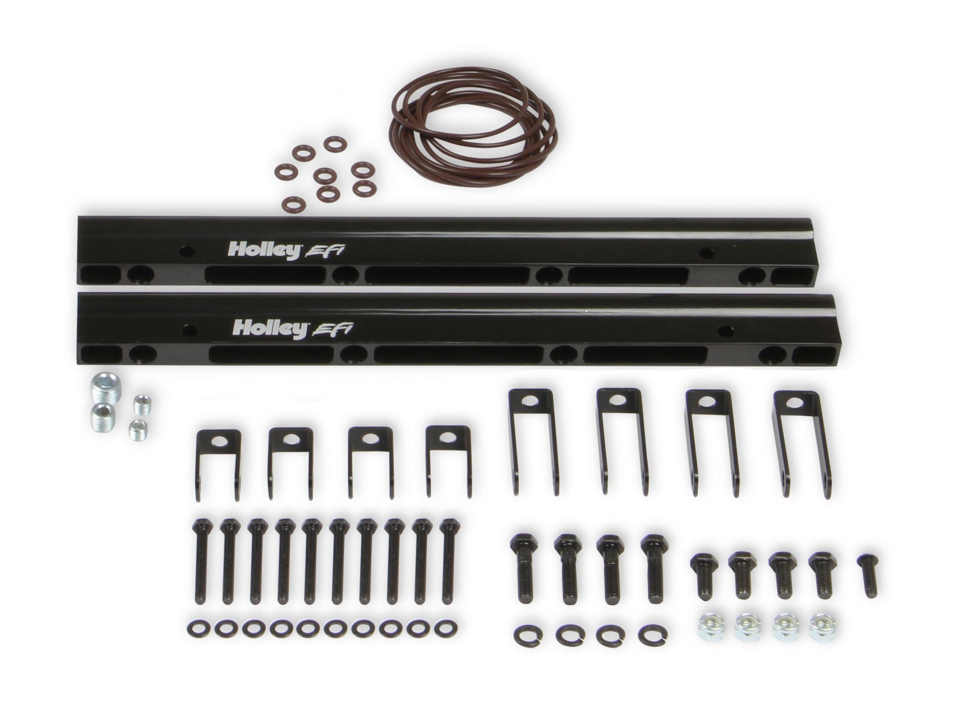 Single Plane EFI 4500 Split-Design Race Intake Manifold- GM LS1/LS2/LS6 Black Finish with Fuel Rails Holley-1