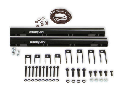 Single Plane EFI 4500 Split-Design Race Intake Manifold- GM LS1/LS2/LS6 Black Finish with Fuel Rails Holley-1