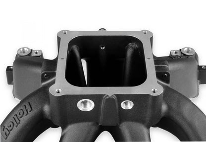 Single Plane EFI 4500 Split-Design Race Intake Manifold- GM LS1/LS2/LS6 Black Finish with Fuel Rails Holley-8