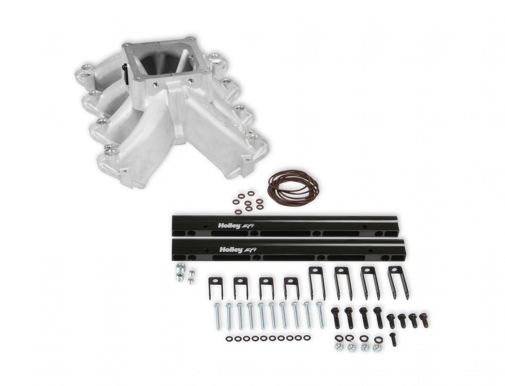 Single Plane EFI 4500 Split-Design Race Intake Manifold- GM LS1/LS2/LS6 Cast Finish with Fuel Rails Holley-1