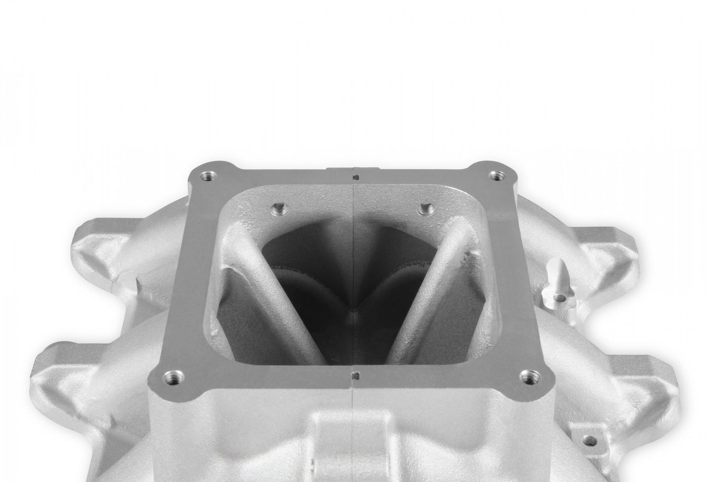 Single Plane 4500 Carbureted Split-Design Race Intake Manifold GM LS1/LS2/LS6 Fits GM LS1/LS2/LS6 Carbureted with Cast Finish Holley-7