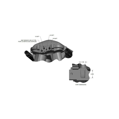 351W Ford Hi-Ram EFI Manifold with Side Mount Top 351W Ford Hi-Ram Intake Manifold with 95mm 1986-95 Ford 5.0 Throttle Body Flange Side Mount Top Holley-13