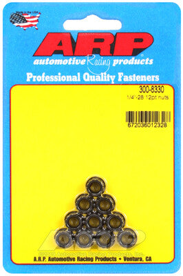 1/4 Inch SAE 12-Point Nut - Chrome Moly Black Oxide ARP Racing Products