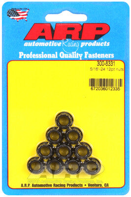 5/16 Inch SAE 12-Point Nut - Chrome Moly Black Oxide ARP Racing Products