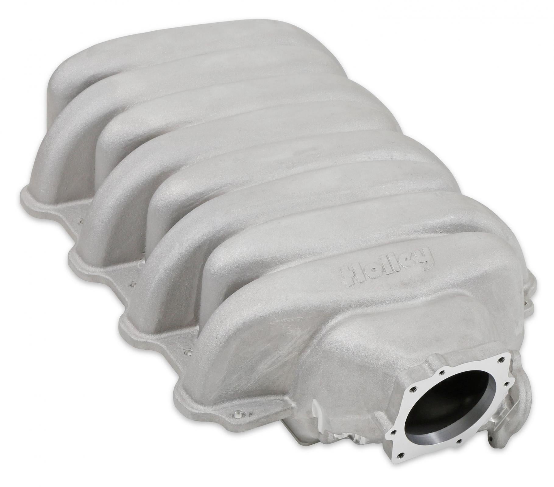 Low-Profile Intake Manifold Godzilla Natural Finish Fits Ford 7.3L Godzilla Engine Holley-9