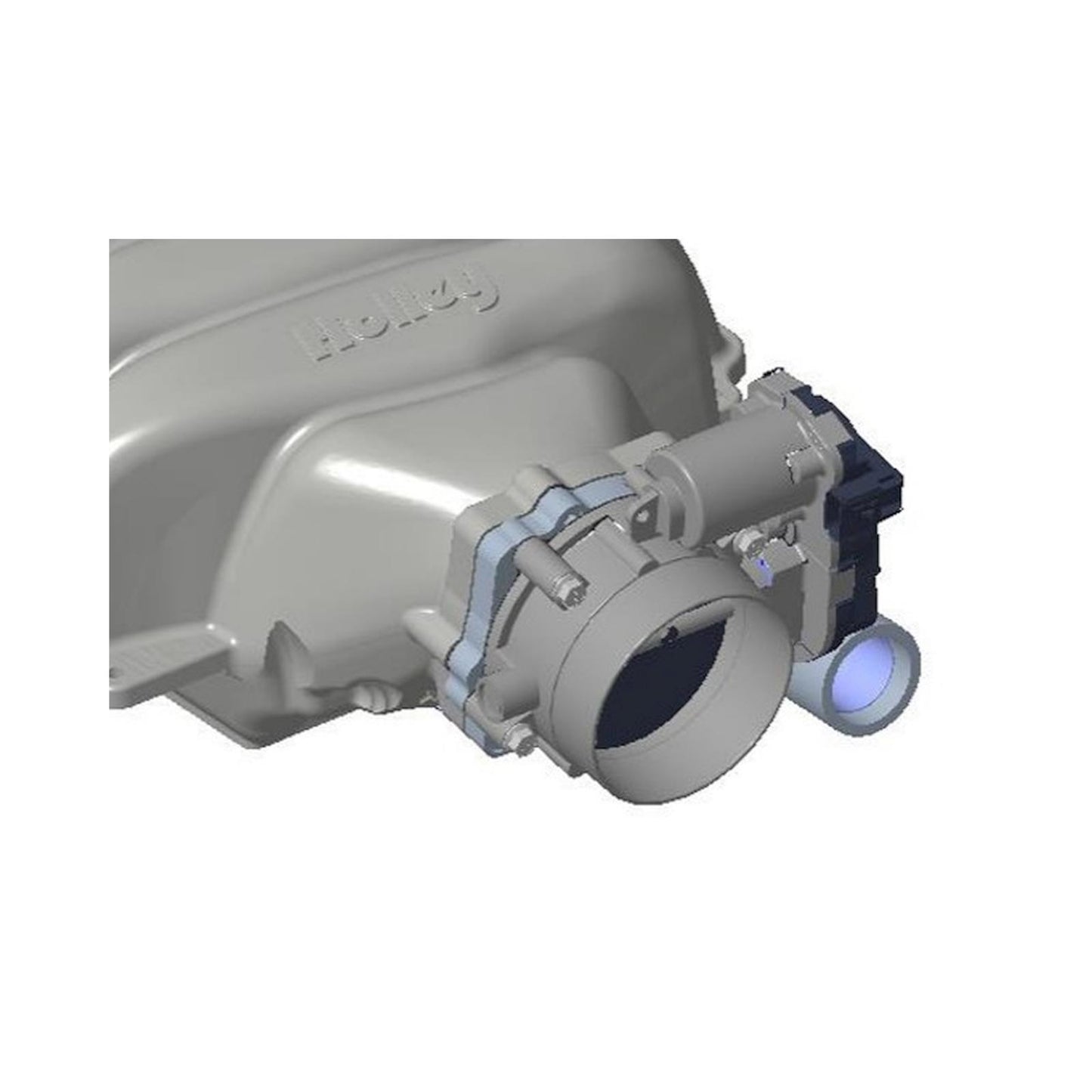 Throttle Body Adapter Ford 7.3L Low-Profile Intake Manifold GT500 Throttle Body Allows Fitment of a 2020-2023 Ford GT500 Throttle Body to Low-Profile 7.3L Godzilla Intake Manifold Holley-1