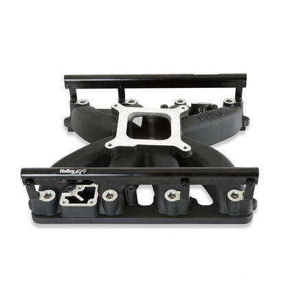 Single Plane Intake Manifold for Gen III Hemi, EFI Black Fits 2009-2023 5.7-liter, 2005-2010 6.1-liter and 2011-2023 6.4-liter Chrysler Gen III Hemi Engines Holley-4