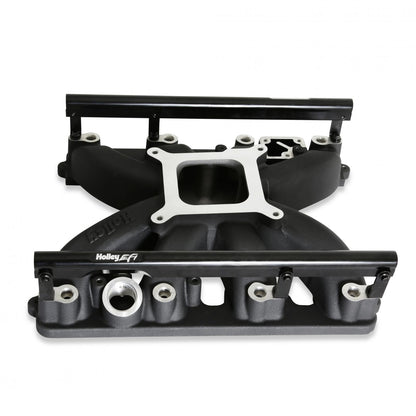 Single Plane Intake Manifold for Gen III Hemi, EFI Black Fits 2009-2023 5.7-liter, 2005-2010 6.1-liter and 2011-2023 6.4-liter Chrysler Gen III Hemi Engines Holley-9