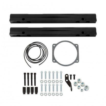 Hi-Ram EFI Intake Manifold Kit Small Block Chevy Small Block Chevy Hi-Ram Intake Manifold with 105mm LS Throttle Body Flange Plenum Top Holley-2