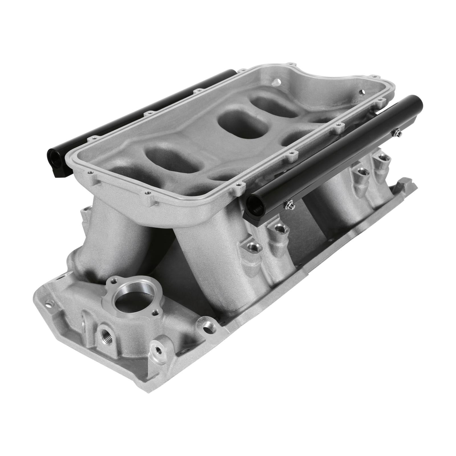 Hi-Ram EFI Intake Manifold Kit Big Block Chevy Hi-Ram Intake Manifold with 105mm LS Geniv Type Throttle Body Flange Type Plenum Top A -10AN Fuel Rail Kit Is Included Holley-10