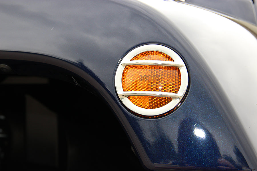 Kentrol Jeep JK Side Marker Covers Pair 07-18 Wrangler JK Polished Silver Kentrol