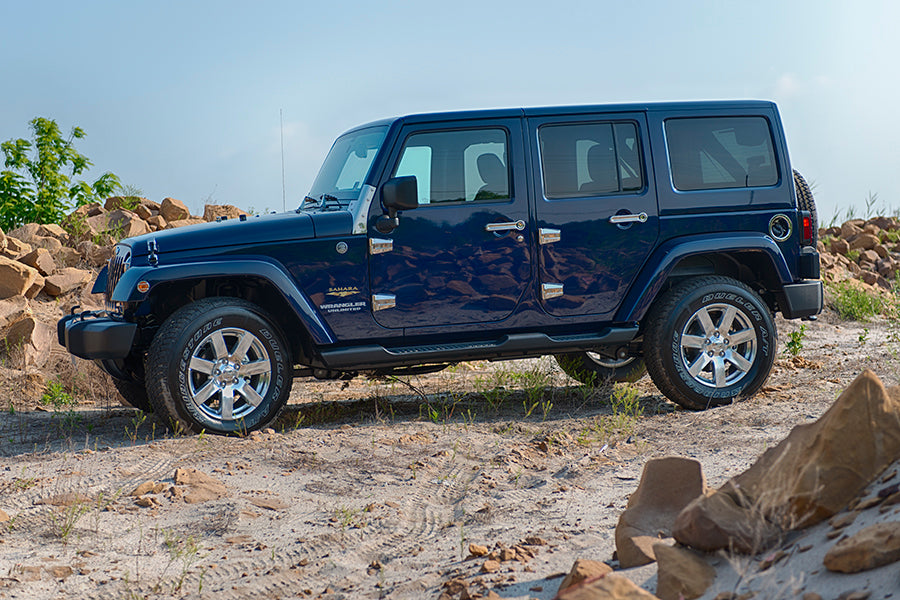 Kentrol Jeep JK Exterior Door Handle Covers 6 Pieces 07-18 Wrangler JK Polished Silver Kentrol