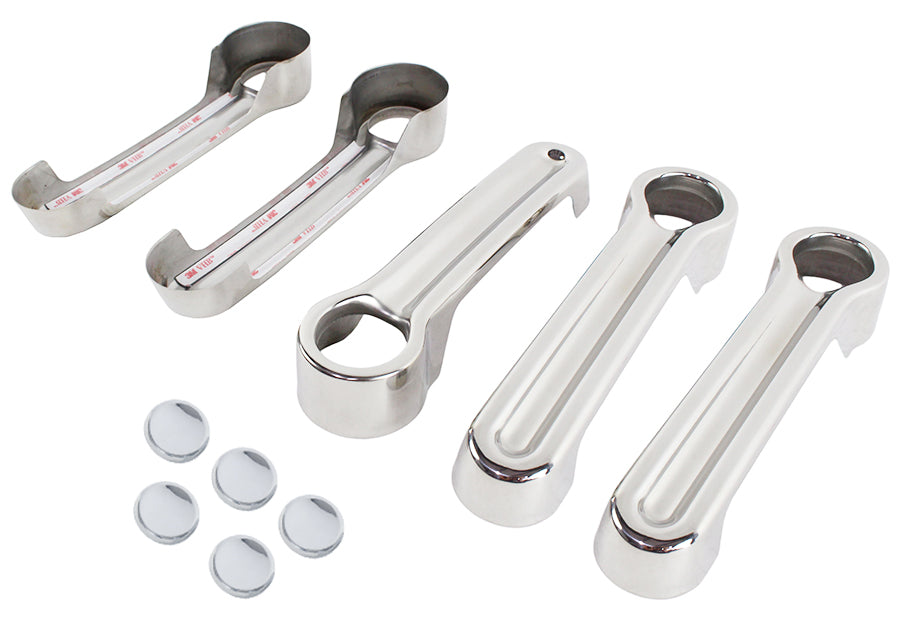Kentrol Jeep JK Exterior Door Handle Covers 10 Pieces 07-18 Wrangler JK Polished Silver Kentrol